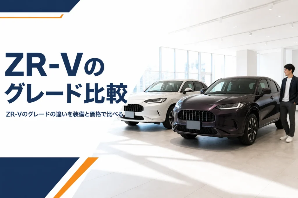 ショールームに並んだ2台のSUVのイメージ