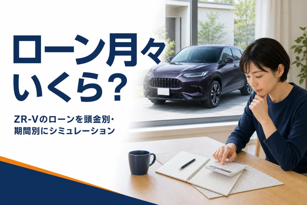 電卓とノートで車のローンを考える手元