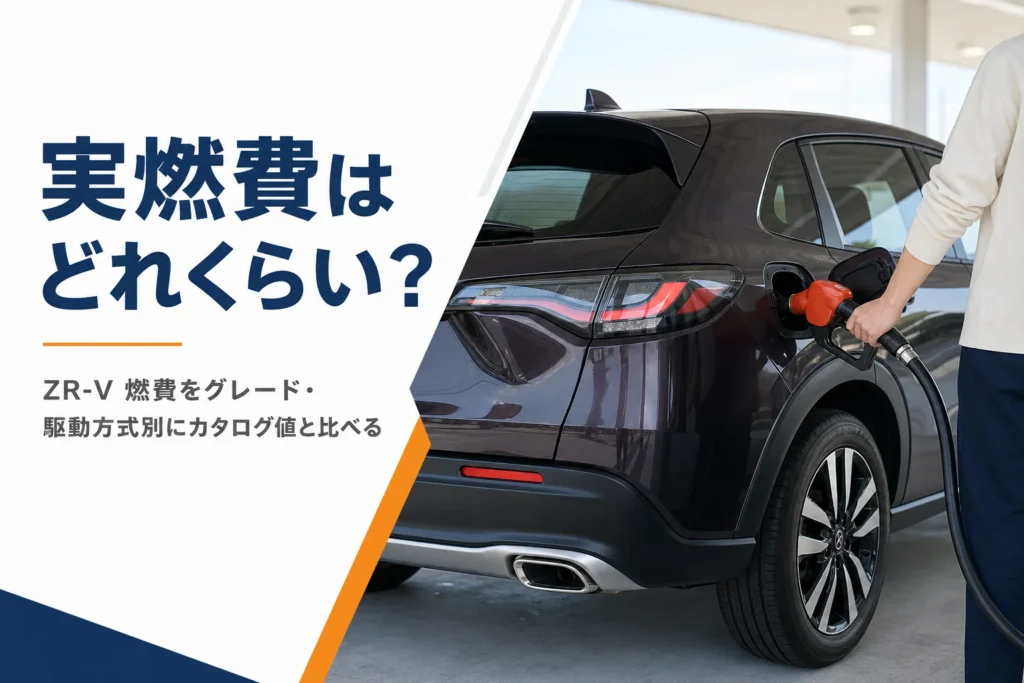 ガソリンスタンドで給油中のSUVの給油口